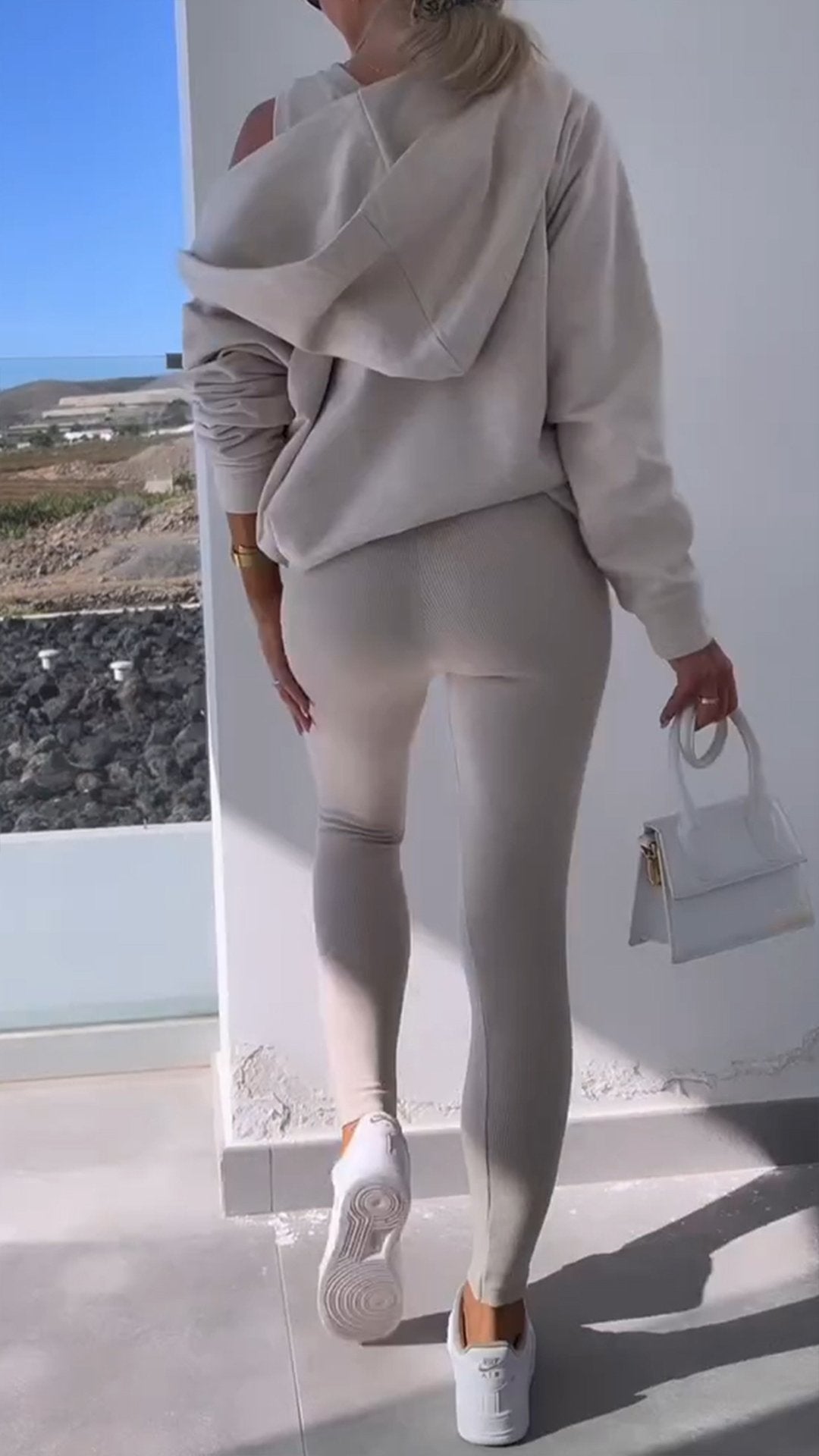 Hooded Cardigan Set