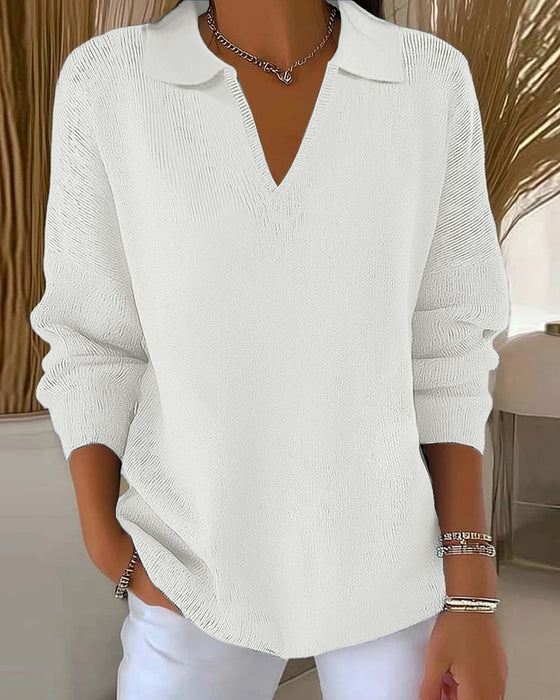 Nadia | Stylish Sweater with Soft Collar