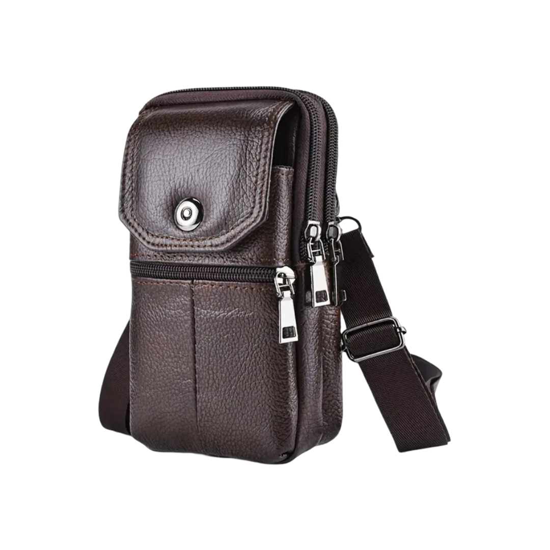 Robert - Compact Leather Shoulder Bag for Travel and Daily Use