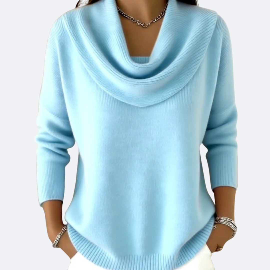 GIULIA - Comfortable Ruffle Neck Sweater