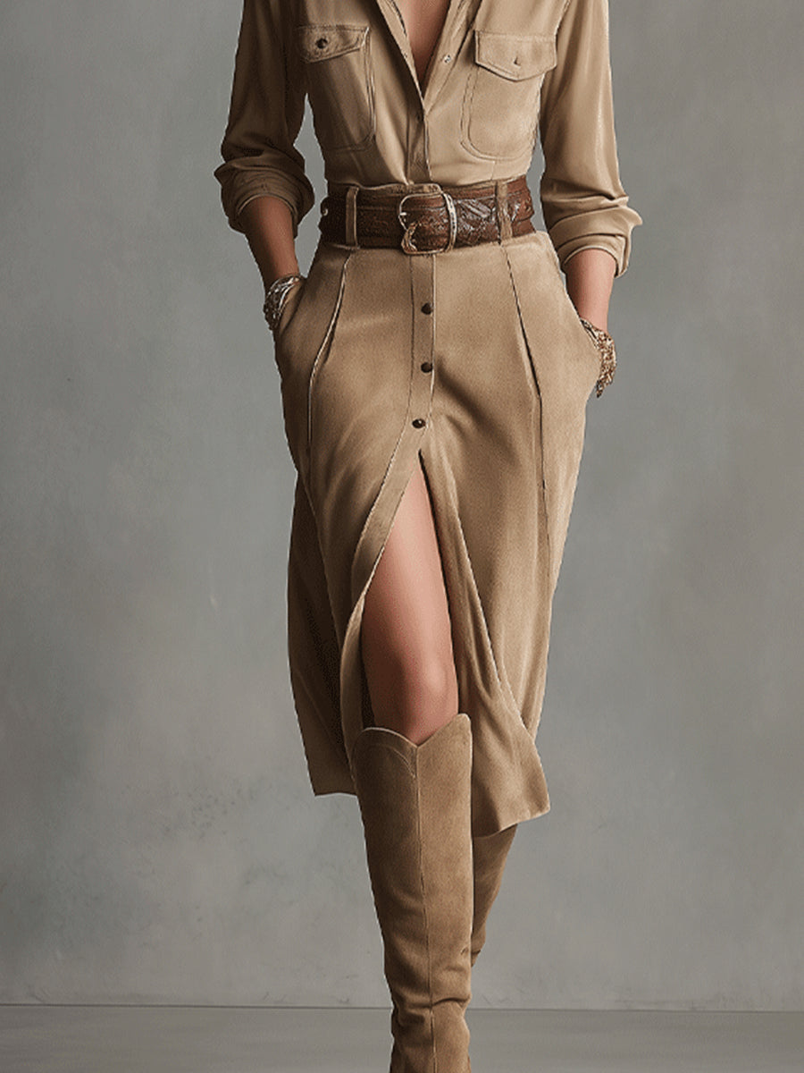Sofia | Stylish Suede Dress