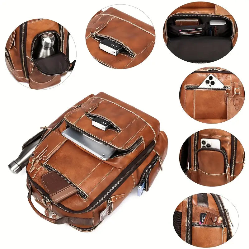 George - Classic Men's Leather Backpack