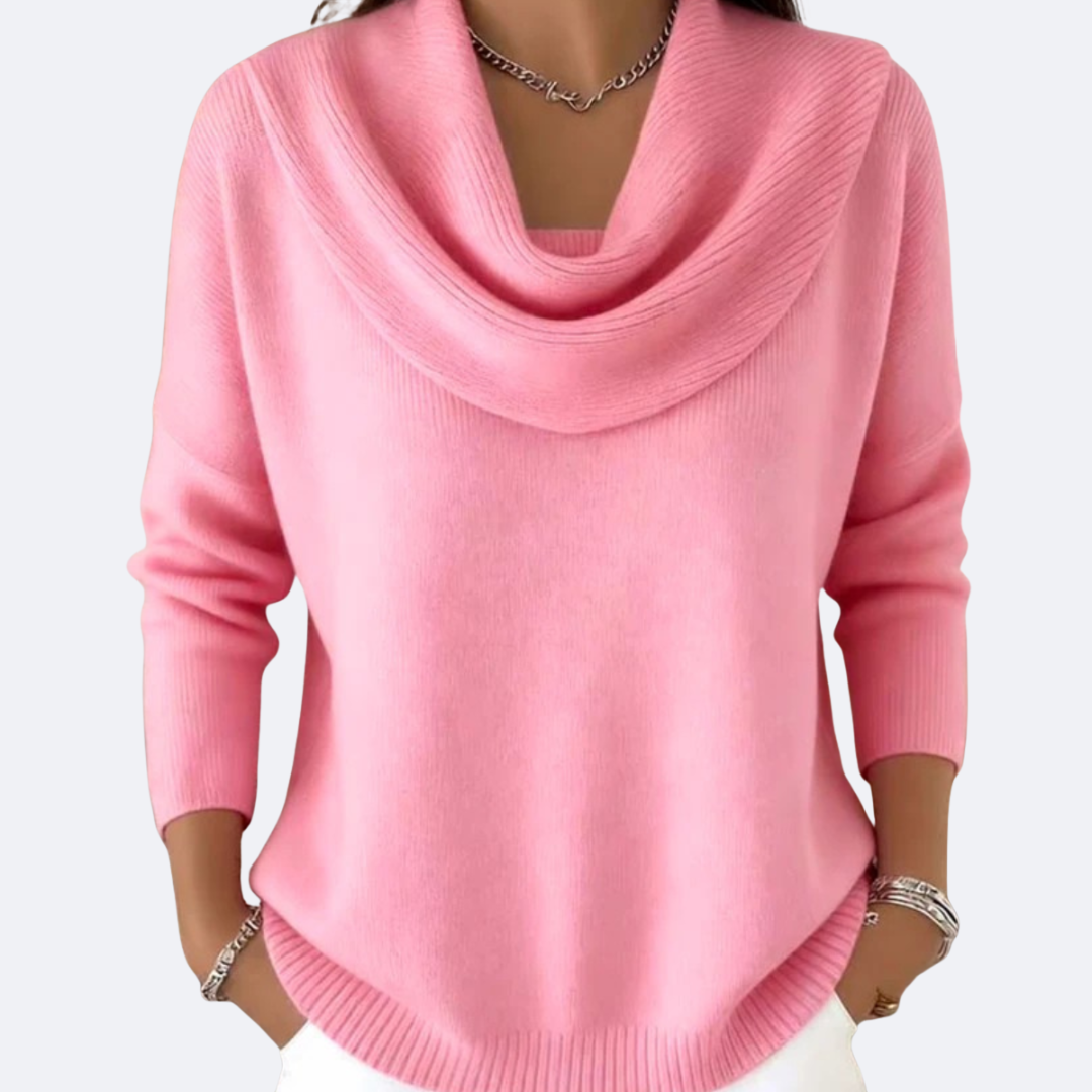 GIULIA - Comfortable Ruffle Neck Sweater