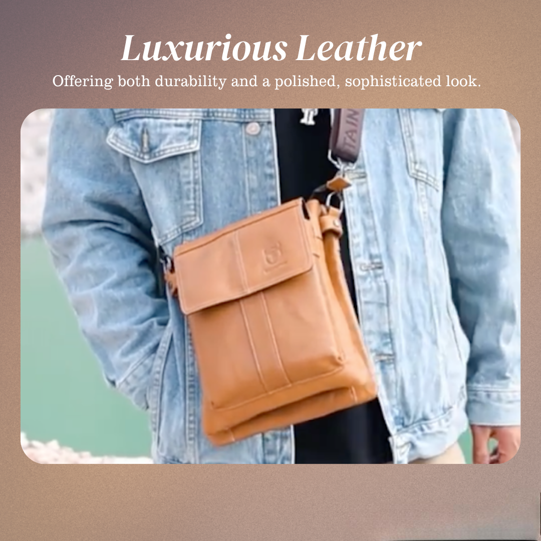 Nathan - Foldable Pocket Designed Slim Leather Bag