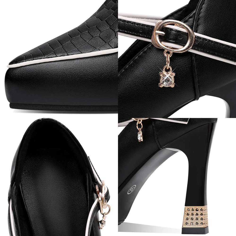 Aurora – T-Bar Jewel Pumps
