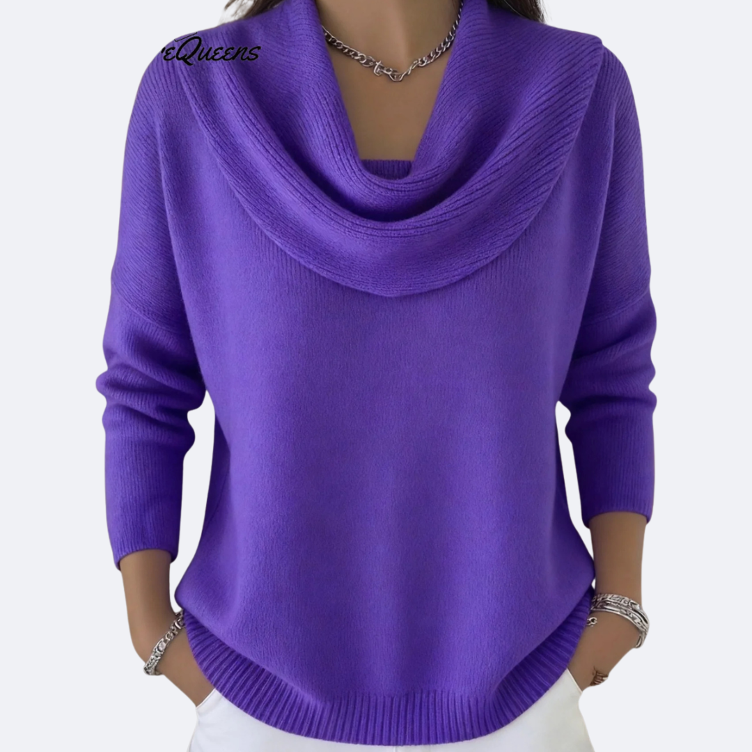 GIULIA - Comfortable Ruffle Neck Sweater