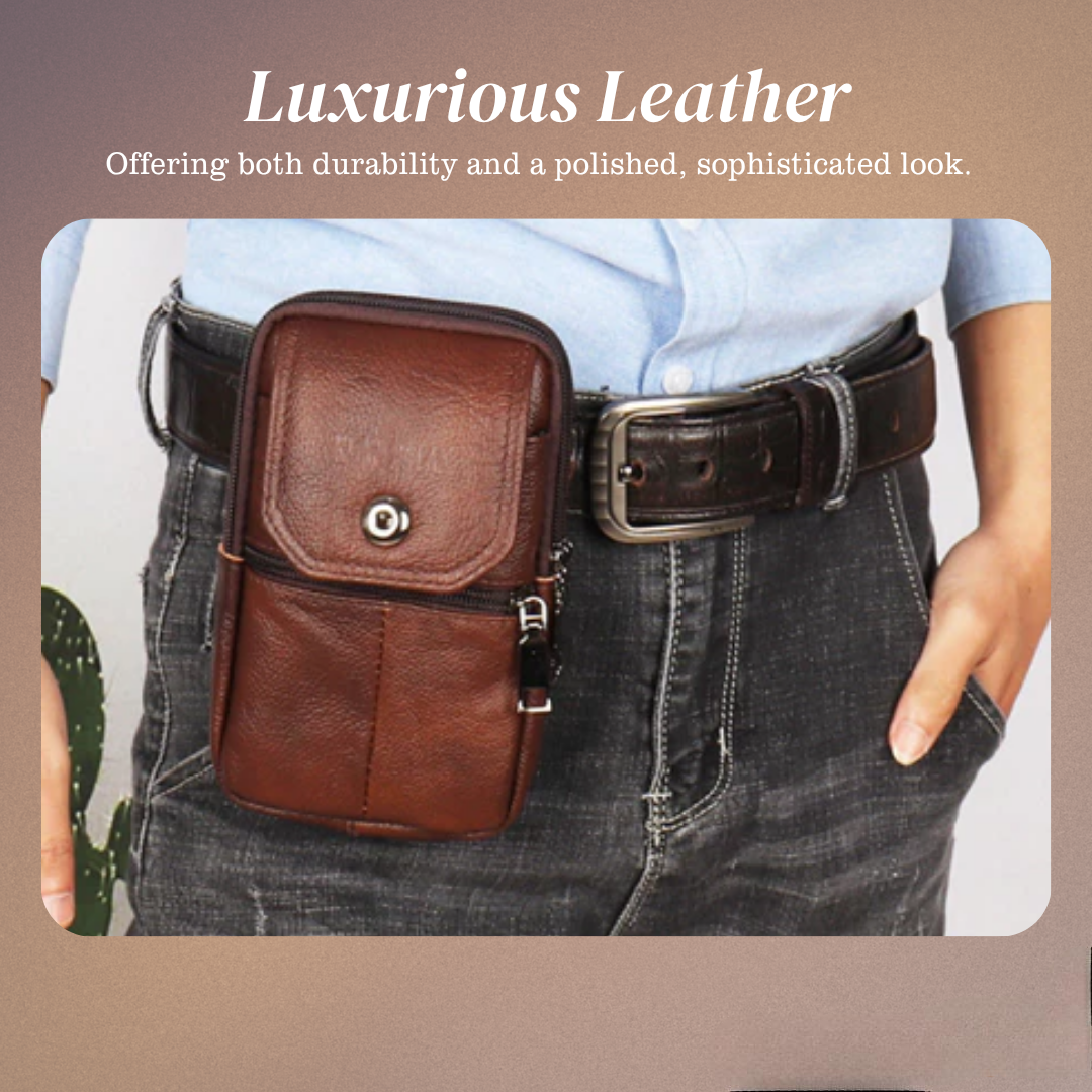 Robert - Compact Leather Shoulder Bag for Travel and Daily Use