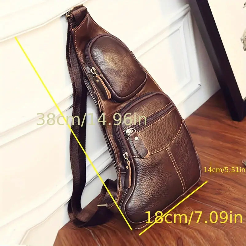 Zachary - Men's Vintage Leather Sling Bag