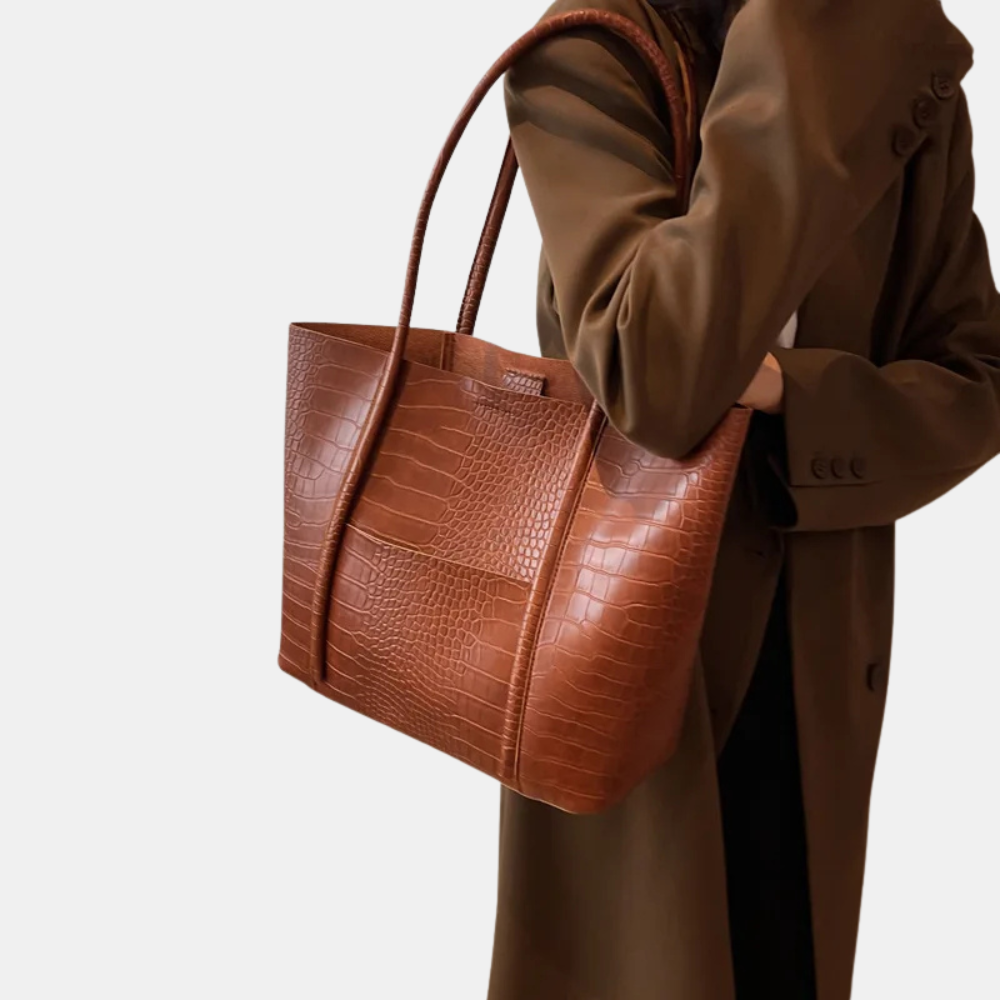 Sophia | Crocodile Leather Shoulder Bag