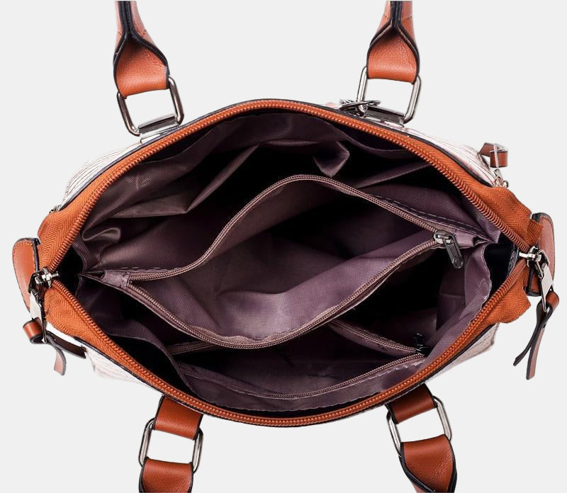 SOPHIA | VINTAGE CROC PATTERN 4-9 PIECE BAG