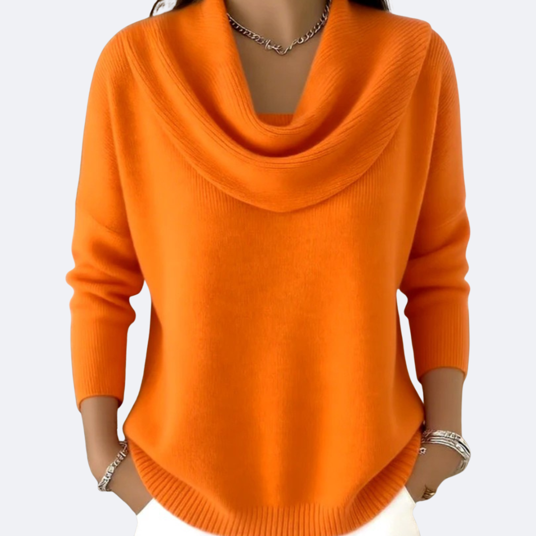 GIULIA - Comfortable Ruffle Neck Sweater