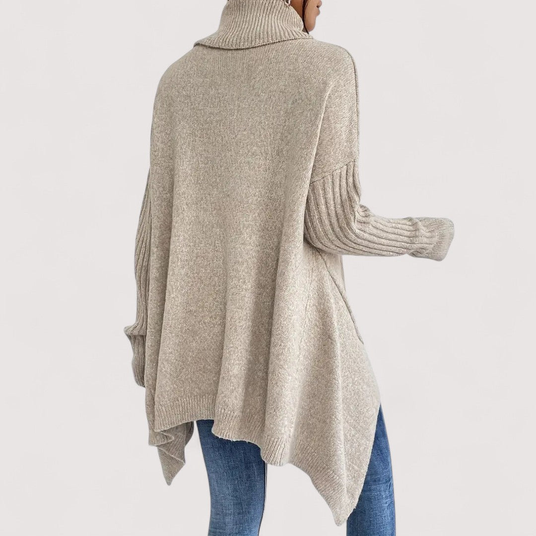 Patricia – Long and Stylish High Neck Jumper