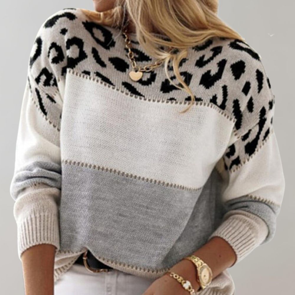Charlene – Leopard Print Comfortable Sweater
