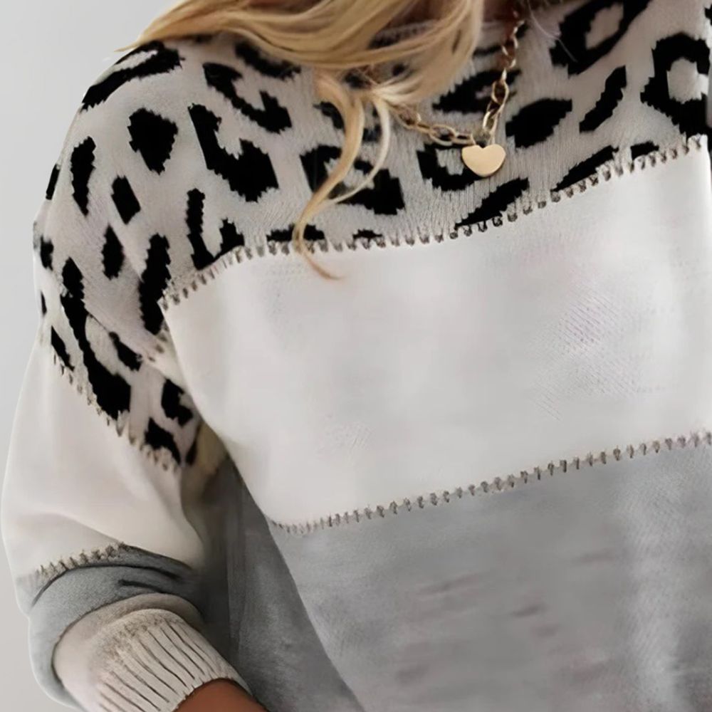 Charlene – Leopard Print Comfortable Sweater