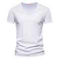 Men V-Neck Cotton Short Sleeve T-Shirts