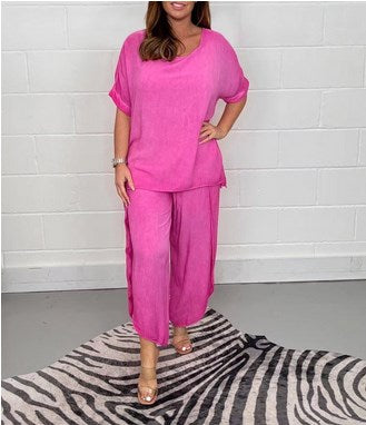 Floaty 2-Piece Set with Long Sleeve Trousers