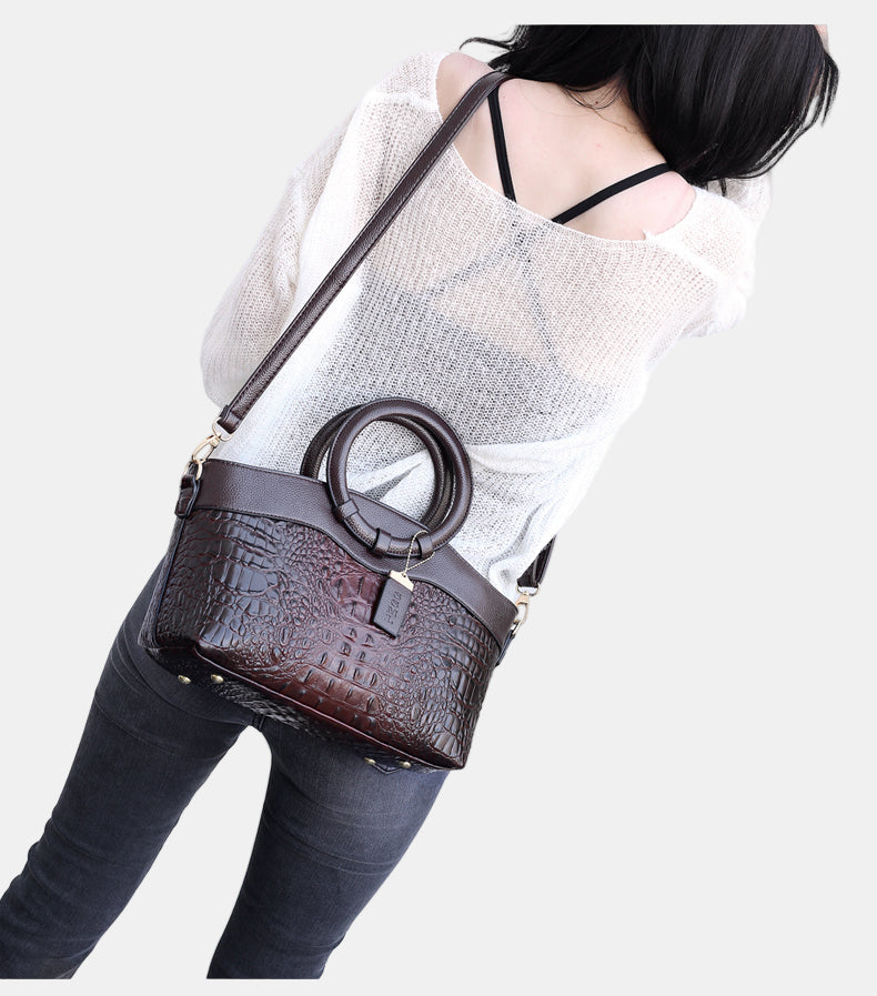 JAYE | STYLISH CROCODILE PATTERN HAND BAG
