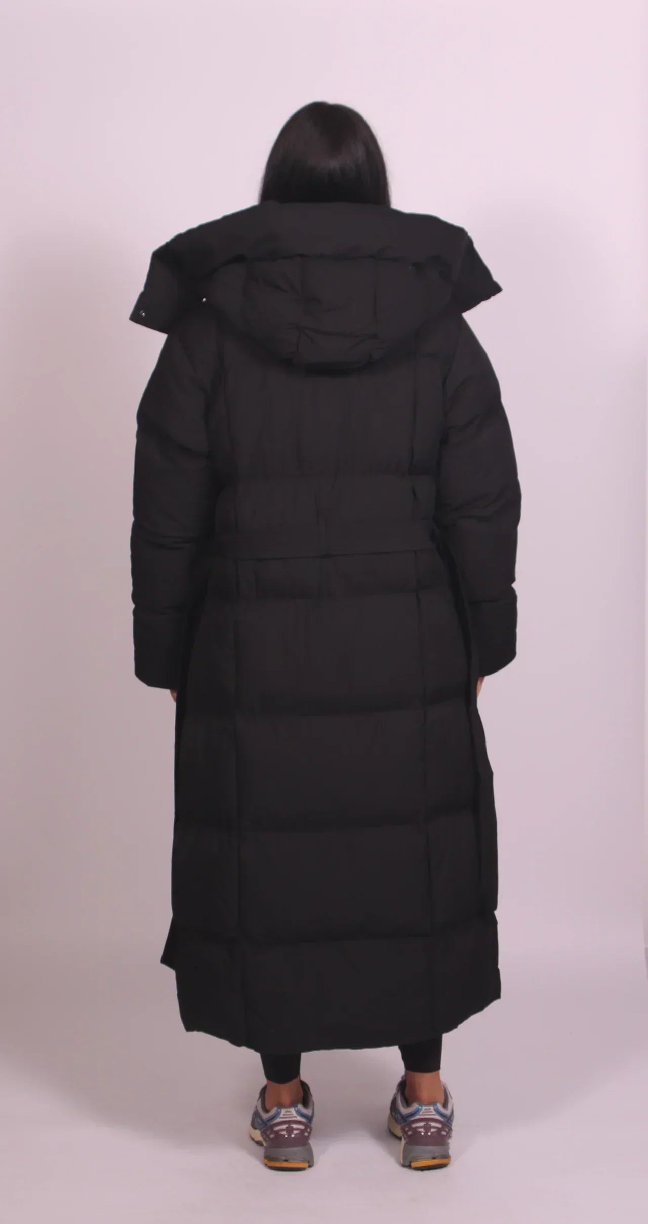 Carmen - Long Puffer Coat with Belt