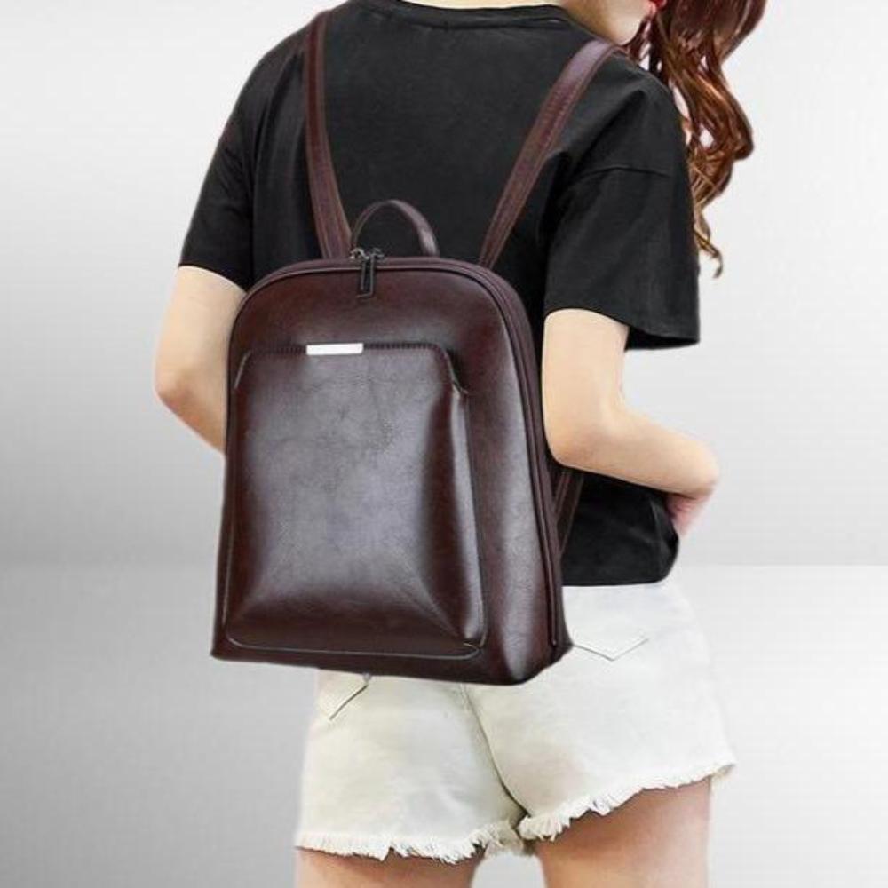 Classic Double Zipper Backpack - Stylish Design