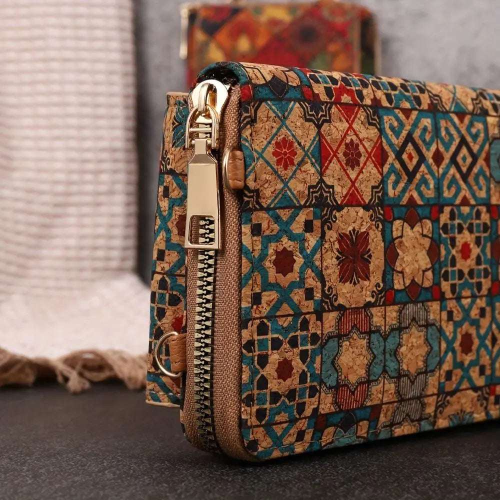 Lilac Boho Floral Crossbody Wallet