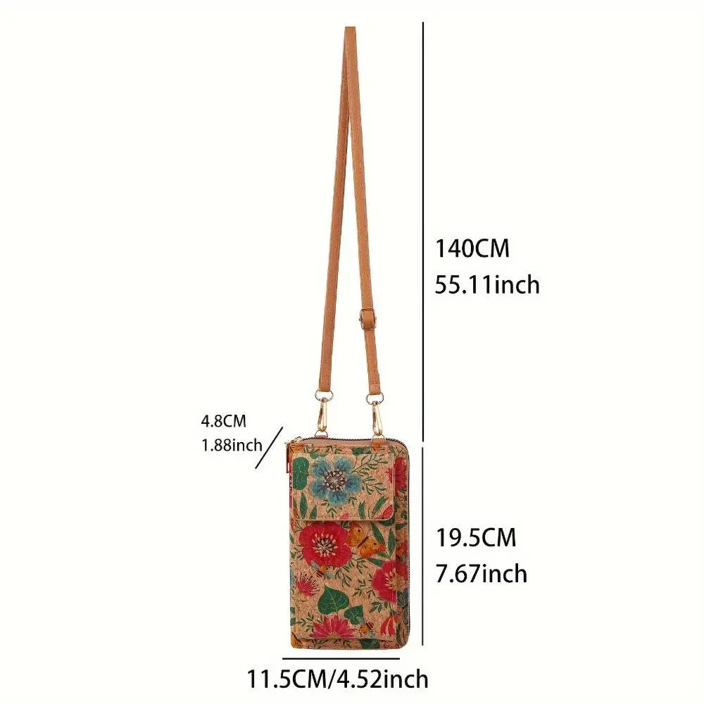 Lilac Boho Floral Crossbody Wallet