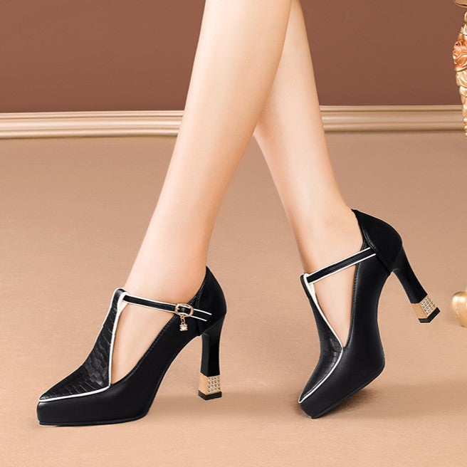 Aurora – T-Bar Jewel Pumps