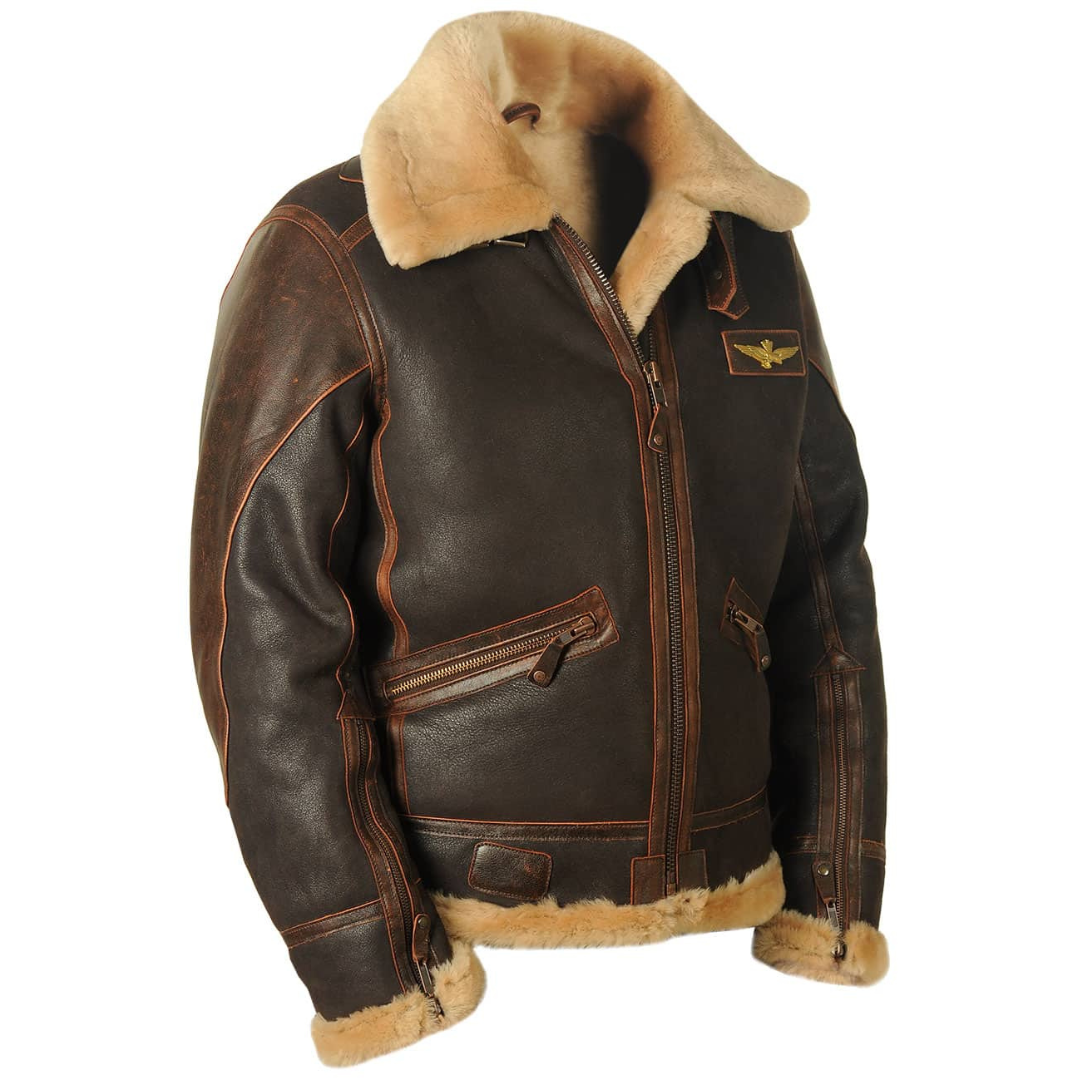 Men’s Fleece-Lined Bomber Jacket with Collar
