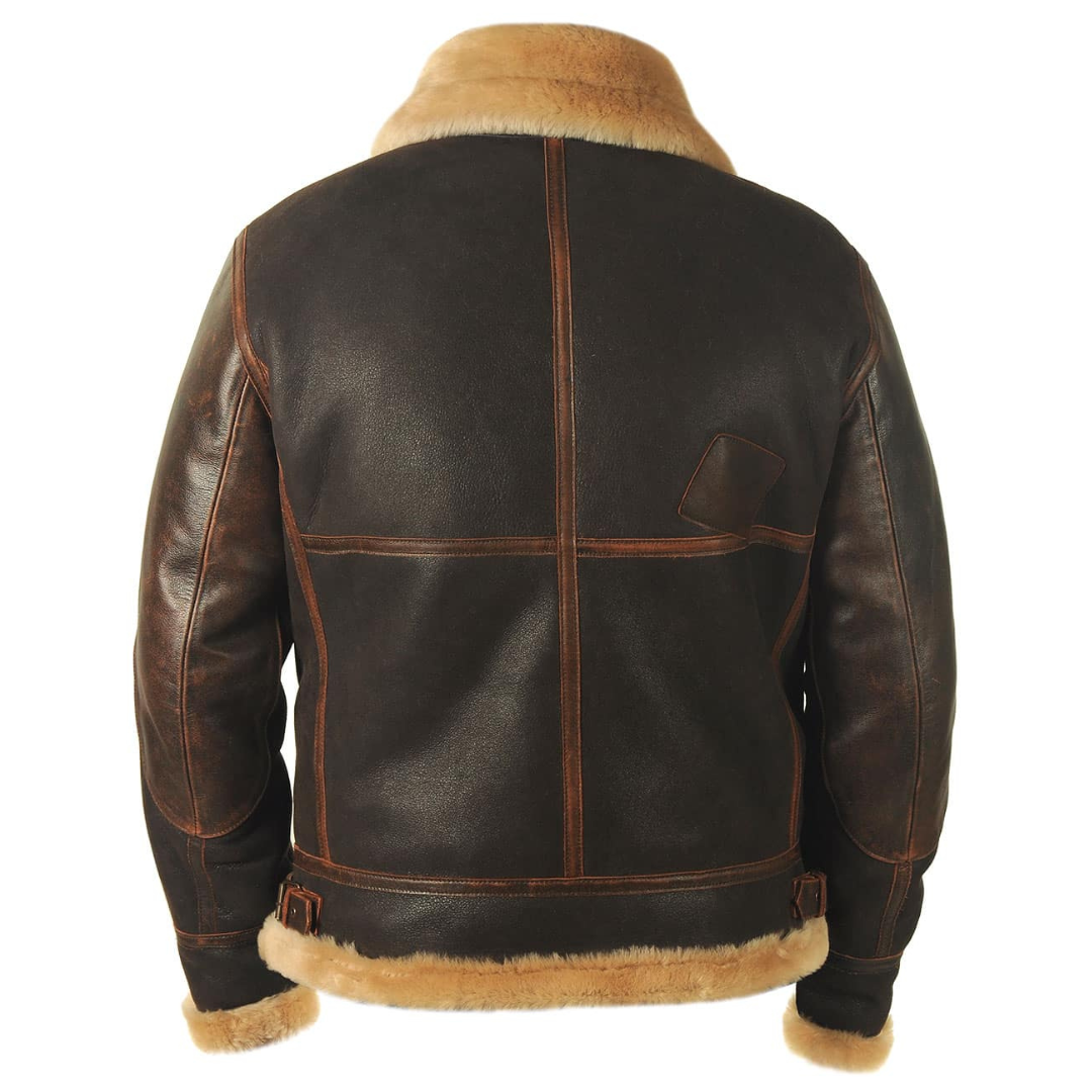 Men’s Fleece-Lined Bomber Jacket with Collar