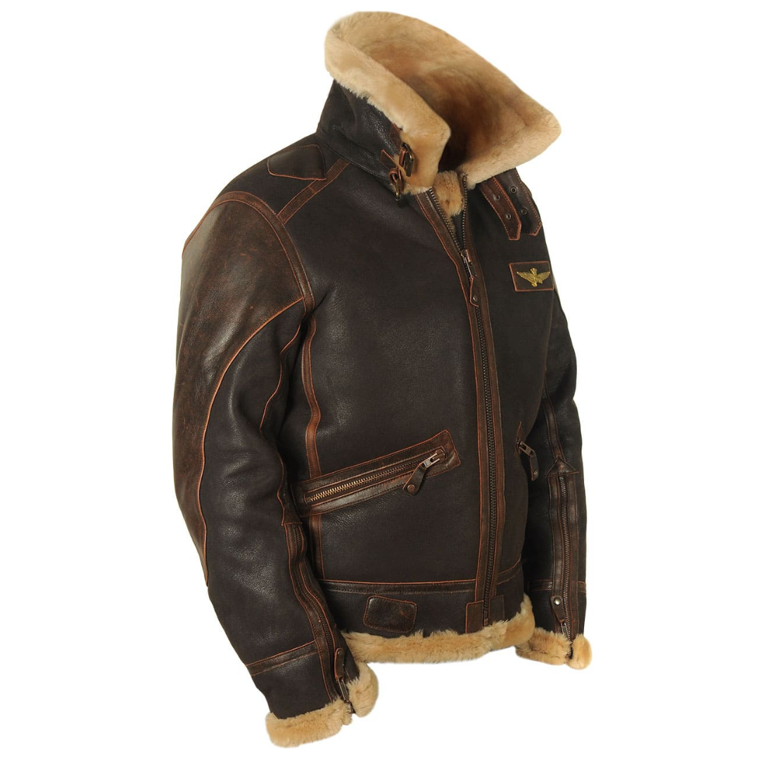 Men’s Fleece-Lined Bomber Jacket with Collar