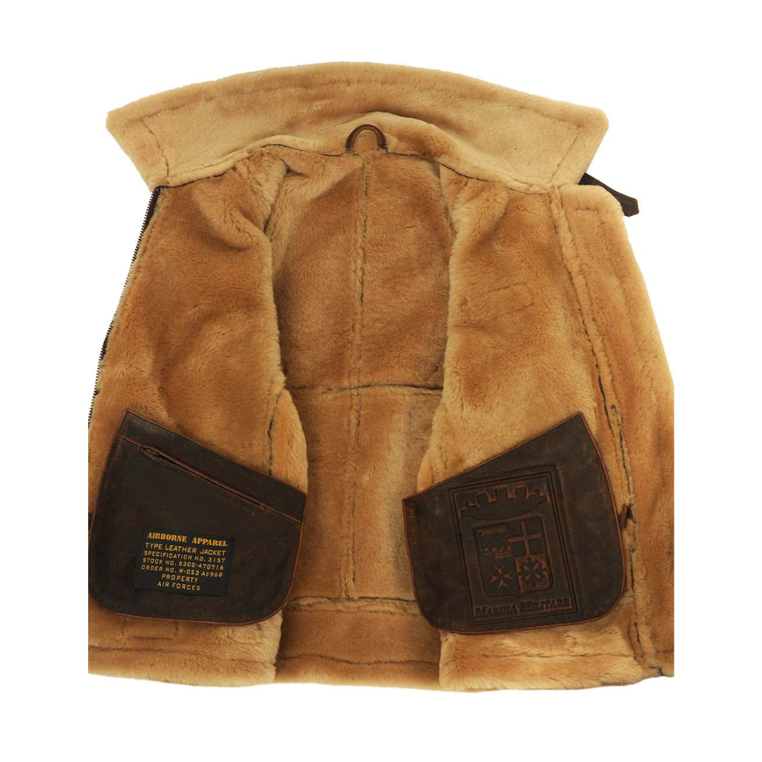 Men’s Fleece-Lined Bomber Jacket with Collar