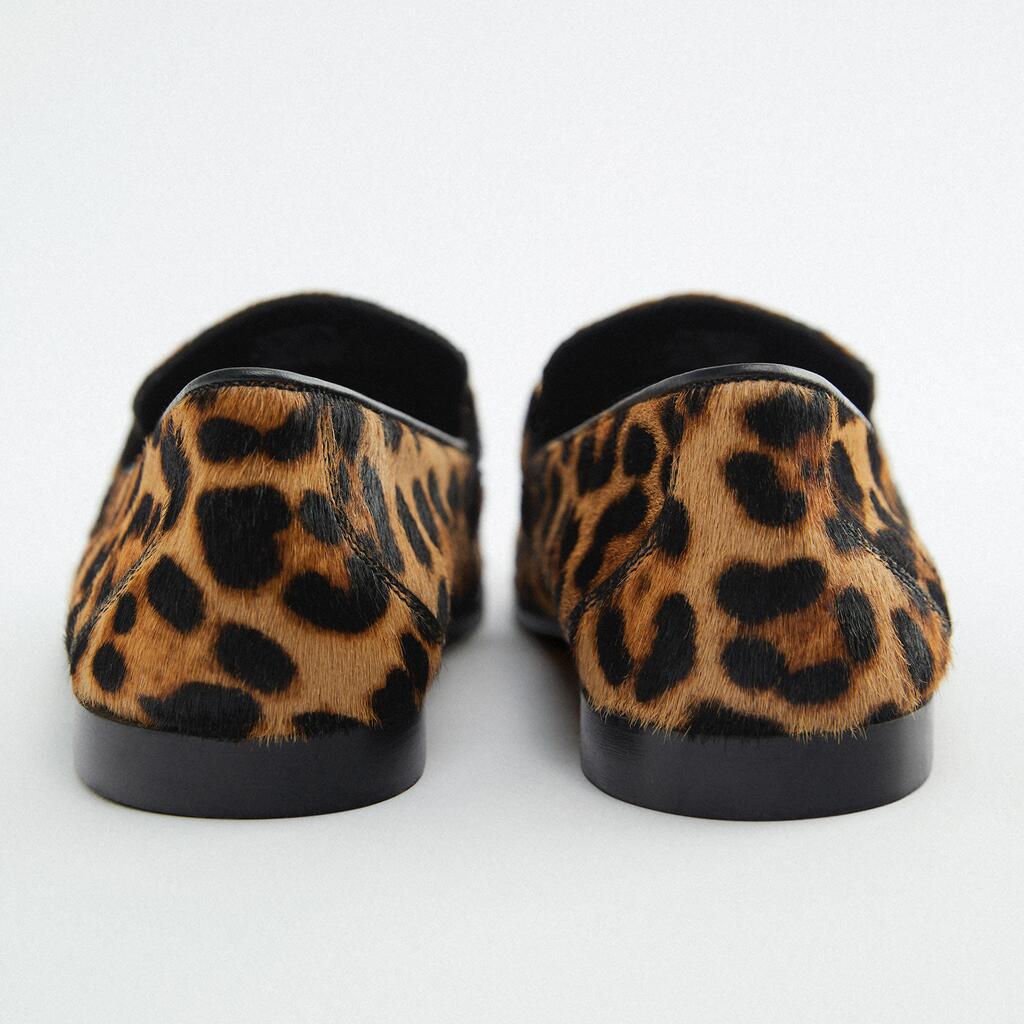 ANIMAL PRINT LOAFER WITH METAL DETAIL