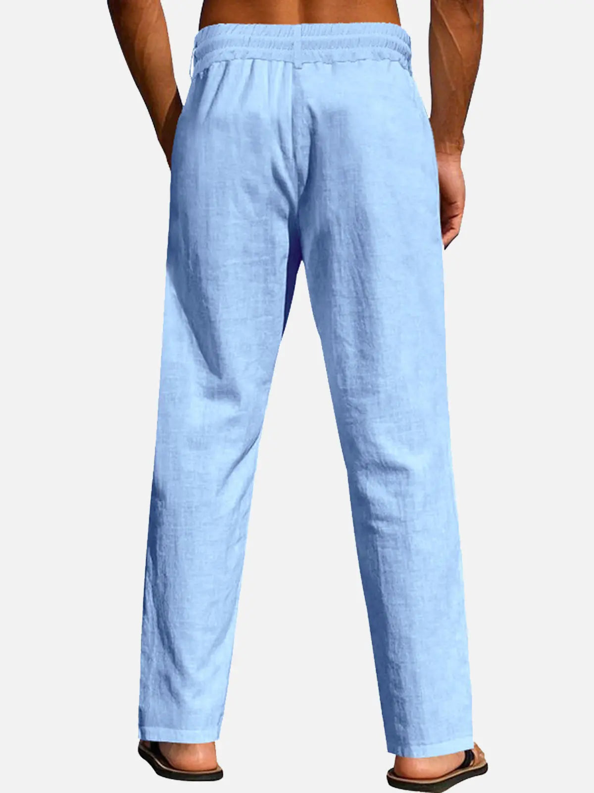 Men's Linen Blend Wide Leg Lounge Pants