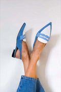 BI-COLOR POINTED SLINGBACKS