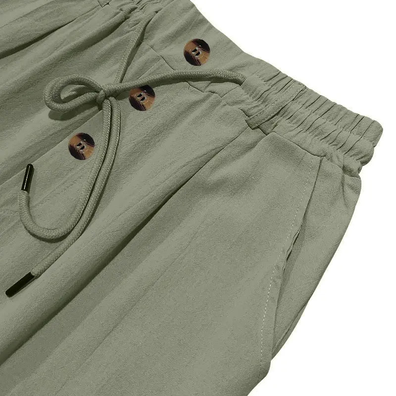 Men's Linen Blend Wide Leg Lounge Pants