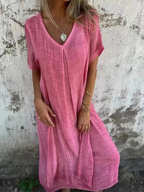 ELISABETTA | CASUAL DRESS WITH V-NECK