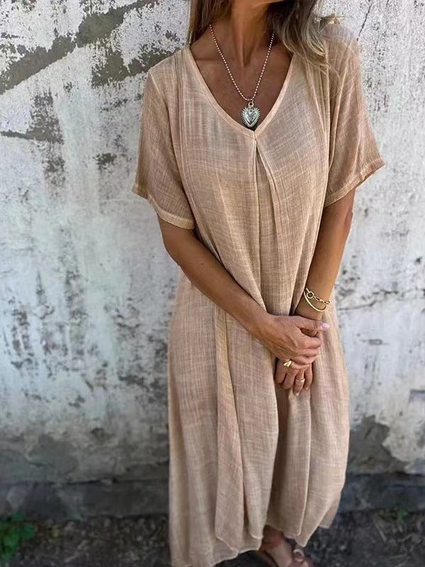 ELISABETTA | CASUAL DRESS WITH V-NECK