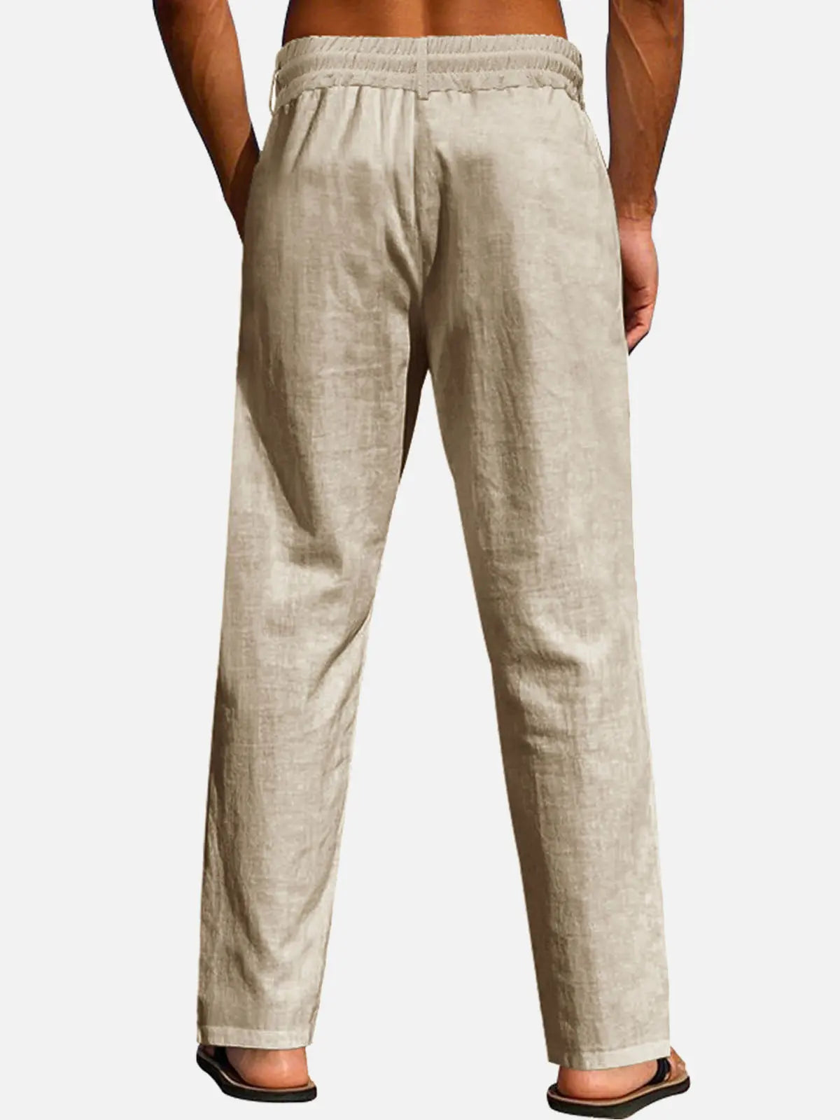 Men's Linen Blend Wide Leg Lounge Pants