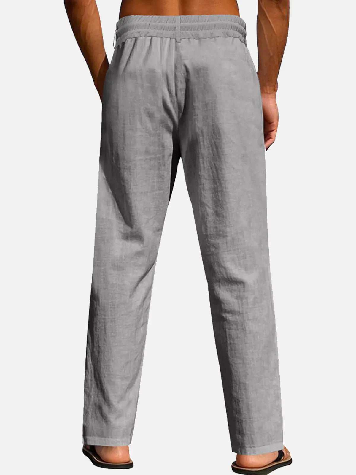 Men's Linen Blend Wide Leg Lounge Pants