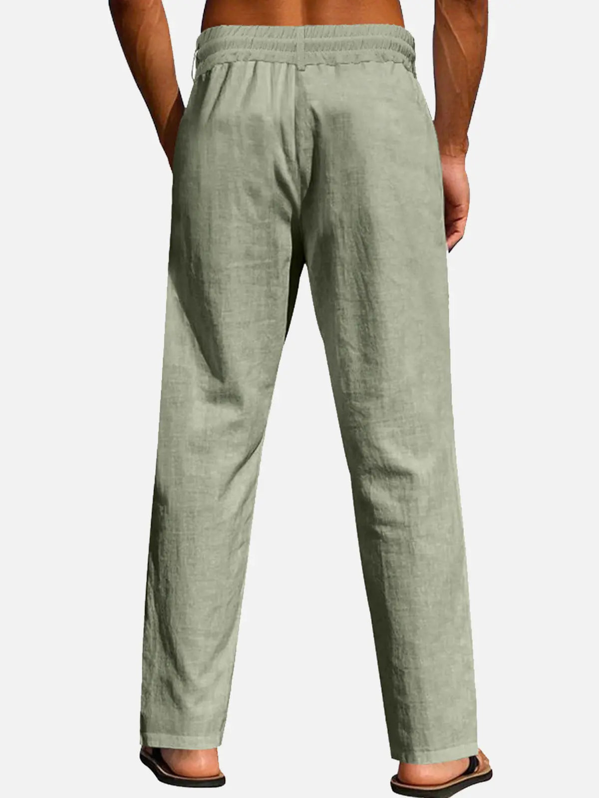 Men's Linen Blend Wide Leg Lounge Pants
