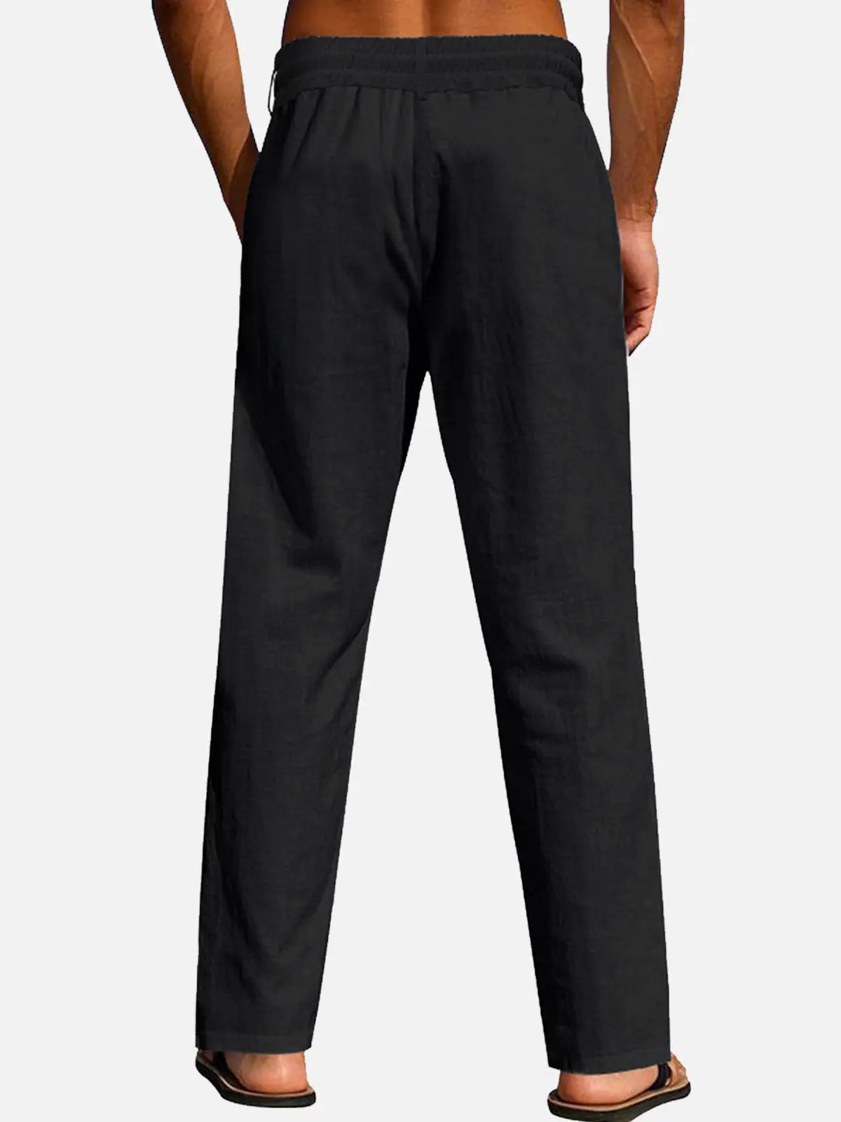 Men's Linen Blend Wide Leg Lounge Pants