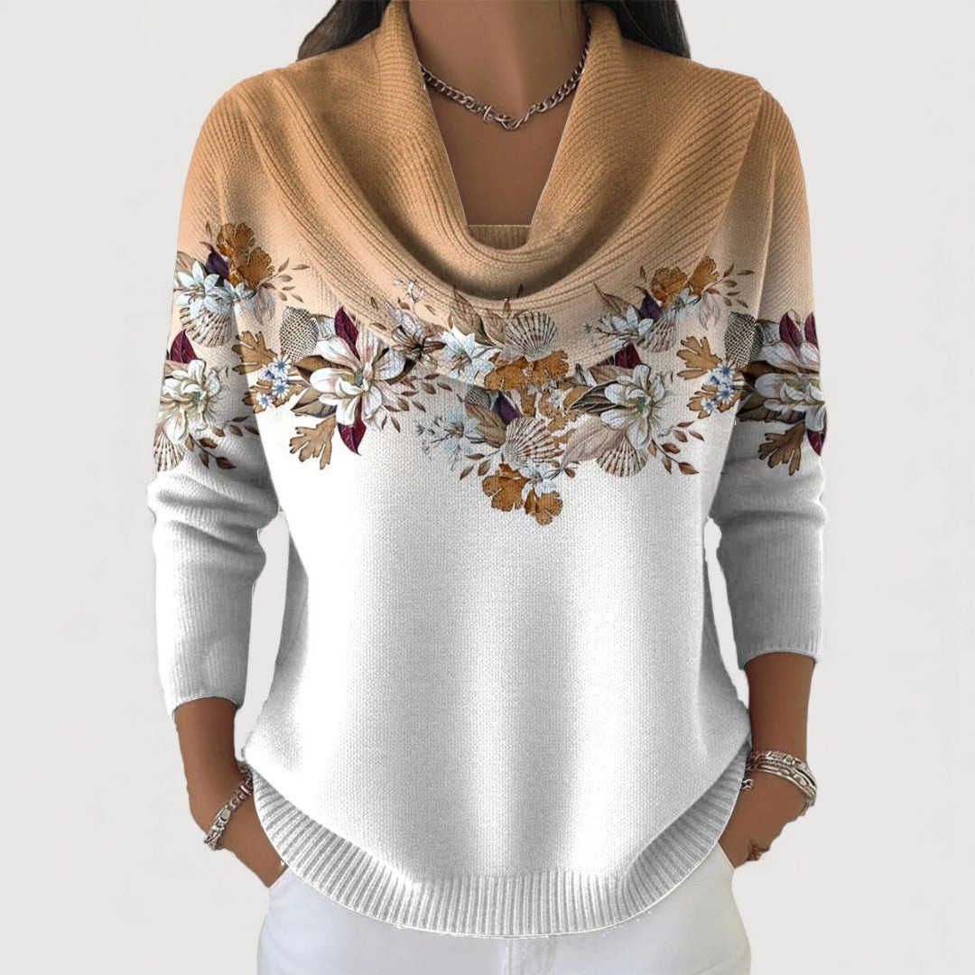 Alora | Soft Collared Floral Jumper