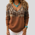 Amelia | Stylish V-Neck Long Sleeve Sweater