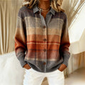 GIULIA - Checked blouse in warm autumn tones