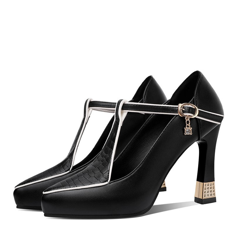 Aurora – T-Bar Jewel Pumps