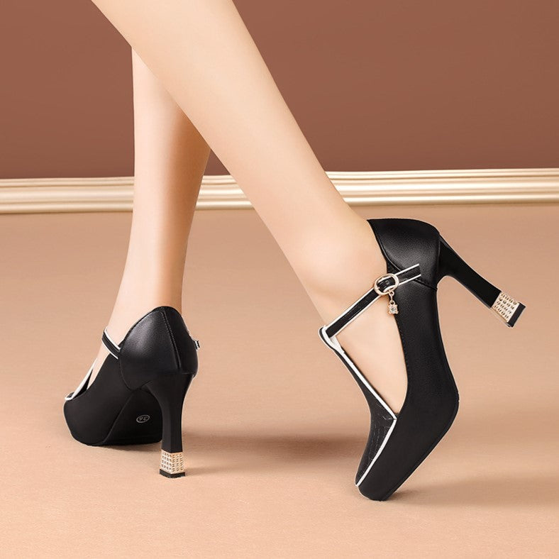 Aurora – T-Bar Jewel Pumps