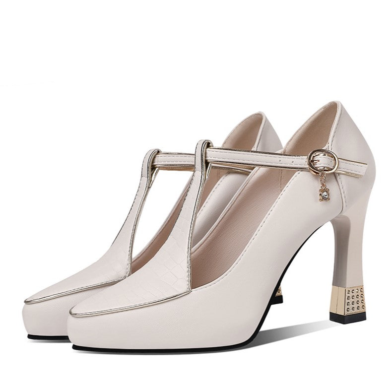 Aurora – T-Bar Jewel Pumps