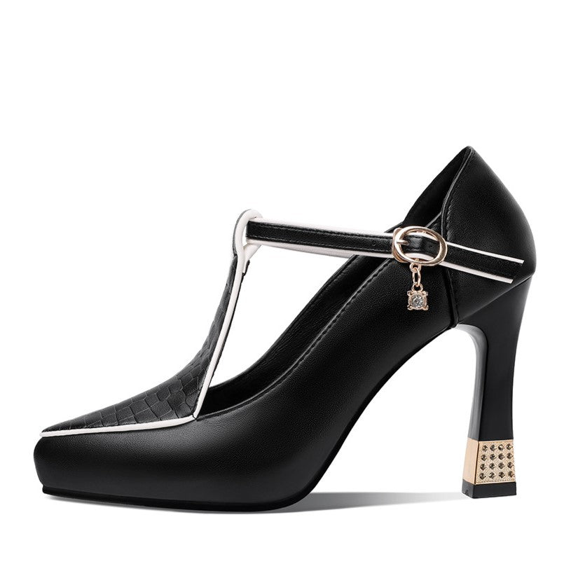 Aurora – T-Bar Jewel Pumps
