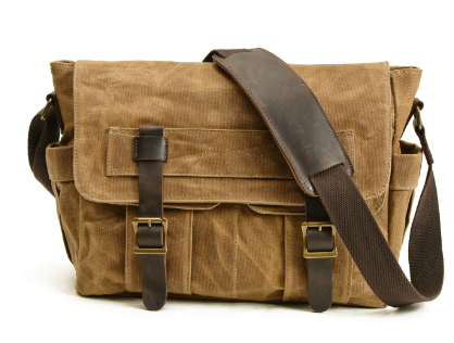 Scott - Men's Waxed Canvas Leather Crossbody Bag