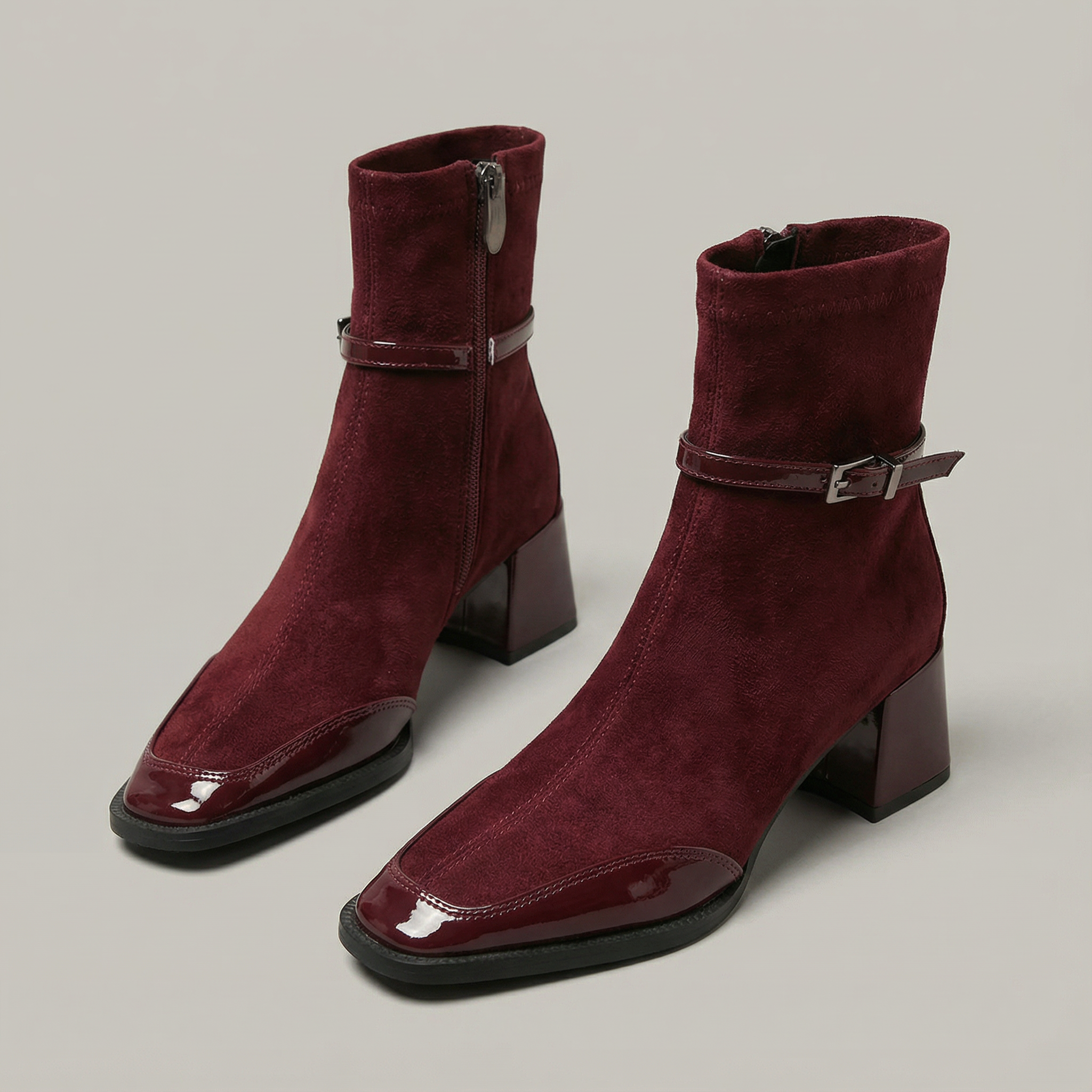 Romany | Elegant Eco-Suede Ankle Boots with Medium Heel