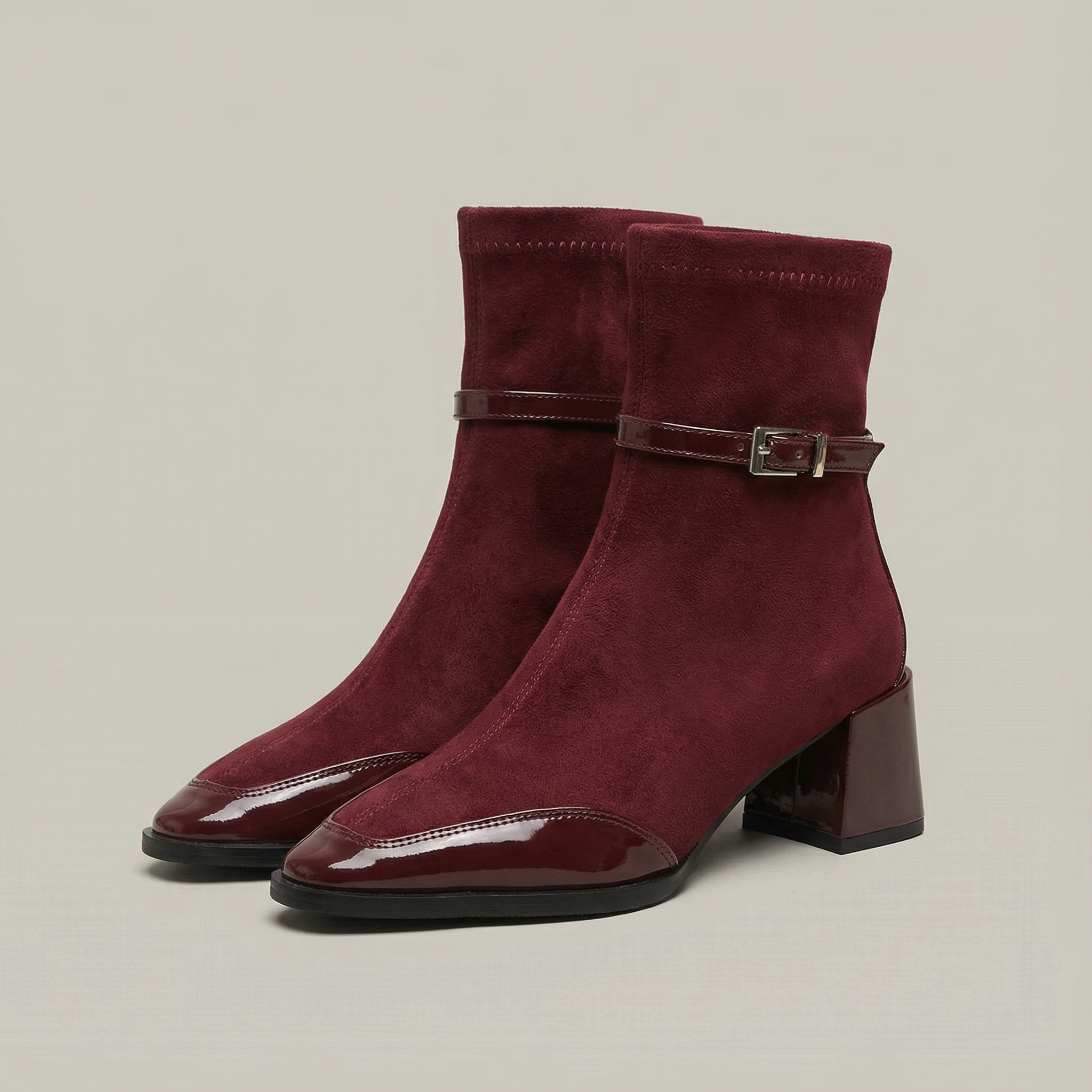 Romany | Elegant Eco-Suede Ankle Boots with Medium Heel